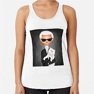 Karl Lagerfeld illustration Racerback Tank Top