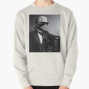 Portrait of Karl Lagerfeld Pullover Sweatshirt