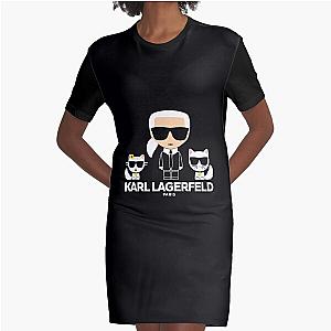 karl sticker 3 Classic Graphic T-Shirt Dress