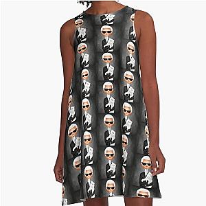 Karl Lagerfeld illustration A-Line Dress