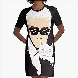 Karl & Choupette Graphic T-Shirt Dress