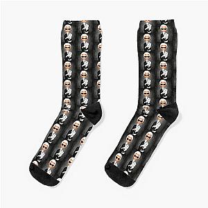 Karl Lagerfeld with cat fashion illustration Socks