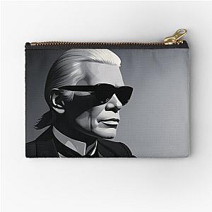 Portrait of Karl Lagerfeld Zipper Pouch