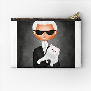 Karl Lagerfeld illustration Zipper Pouch