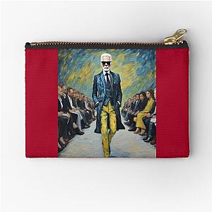 Unmatched Elegance- Karl Lagerfeld on the Catwalk Zipper Pouch