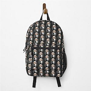 Karl Lagerfeld with cat fashion illustration Backpack