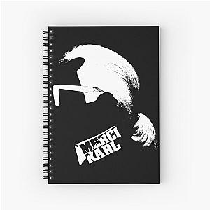 Merci Karl Thank you Karl Rest in peace Fashion genius Spiral Notebook