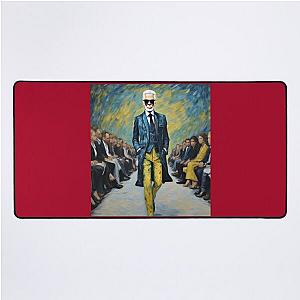 Unmatched Elegance- Karl Lagerfeld on the Catwalk Desk Mat