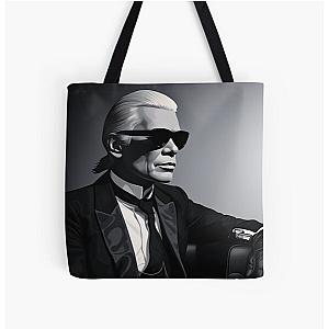 Portrait of Karl Lagerfeld All Over Print Tote Bag