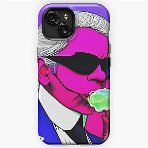 Karl Lagerfeld eats cotton candy iPhone Tough Case