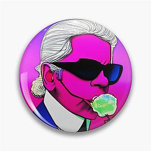 Karl Lagerfeld eats cotton candy Pin