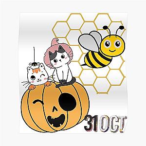 halloween pumpkin bee and puppycat  Poster RB1807