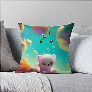 Bee and puppycat Throw Pillow RB1807