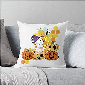 bee and puppycat sticky Throw Pillow RB1807