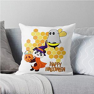 halloween pumpkin bee and puppycat  Throw Pillow RB1807