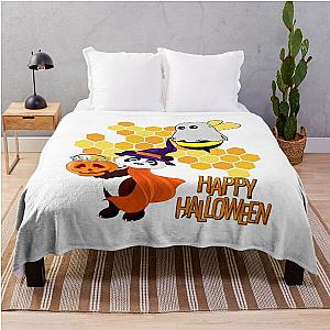 halloween pumpkin bee and puppycat  Throw Blanket RB1807