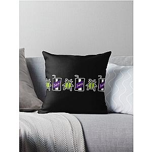 Beetlejuice Beetlejuice Beetlejuice (white border) Throw Pillow