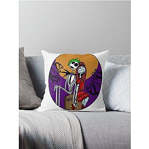 Jack and Sally Beetlejuice Throw Pillow