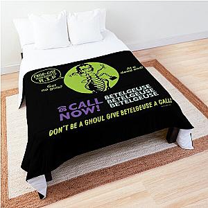 Beetlejuice Afterlife's Leading Bio Exorcist Betelgeuse Ad For Halloween Party, Beetlejuice Gift Comforter