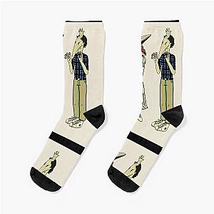 Beetlejuice Couple Barbara and Adam Maitland Coloured Print Socks