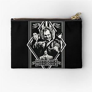 beetlejuice bnw Zipper Pouch