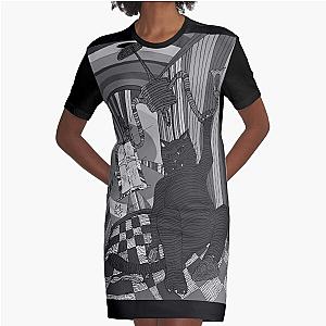 Behemoth the Cat Swinging on a Chandelier Graphic T-Shirt Dress