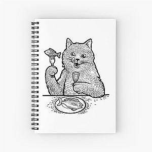 Behemoth cat sketch Spiral Notebook