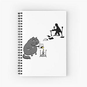 Manuscripts don't burn - The Master & Cat Behemoth - Funny Mikhail Bulgakov "The Master and Margarita" Gift Spiral Notebook