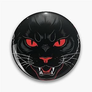 Vampire Cat with Red Eyes - Gothic Behemoth Design Pin