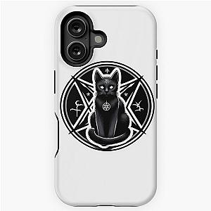 sticker, skull, dark, satan, behemoth, demon, hell, cat iPhone Tough Case