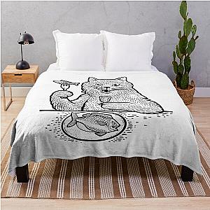 Behemoth cat sketch Throw Blanket