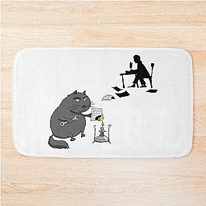 Manuscripts don't burn - The Master & Cat Behemoth - Funny Mikhail Bulgakov "The Master and Margarita" Gift Bath Mat