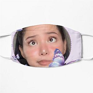 BELLA POARCH with purple butterflies Flat Mask