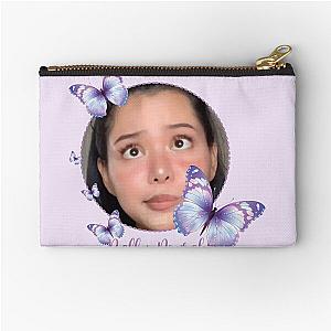 BELLA POARCH with purple butterflies Zipper Pouch