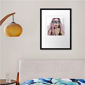 Belle Delphine Glitch Framed print Premium Merch Store