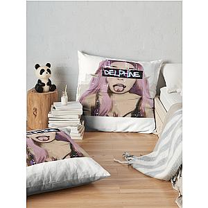 Belle Delphine Glitch Throw Pillow Premium Merch Store