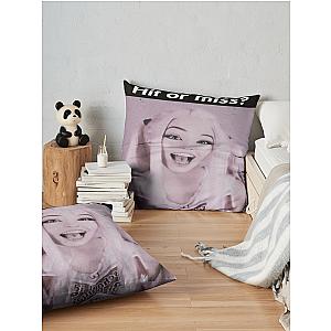 Hit Or Miss Belle Delphine Throw Pillow Premium Merch Store