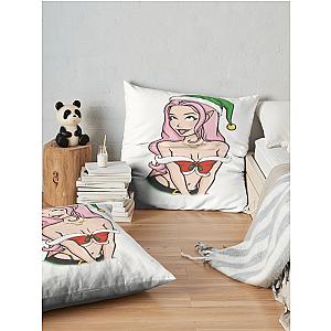 Xmas Belle Delphine Throw Pillow Premium Merch Store