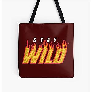 Stay Wild Fire Ben Azelart   All Over Print Tote Bag