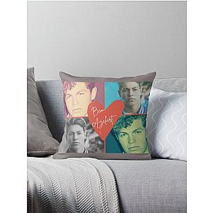 BEN AZELART POSING IN A PHOTO AND SMILING WITH A HEART Throw Pillow