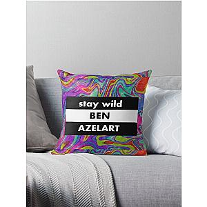 stay wild ben azelart Throw Pillow