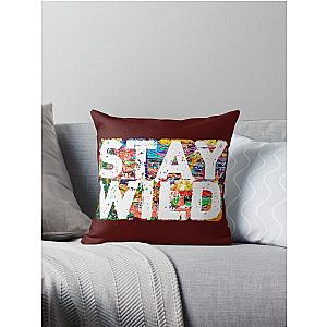 stay wild ben azelart  Throw Pillow