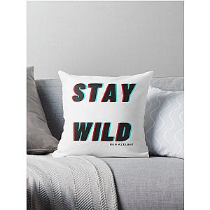 stay wild ben azelart Throw Pillow