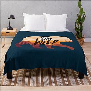 Stay Wild Ben azelart        Throw Blanket