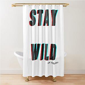 stay wild ben azelart Shower Curtain