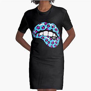 Ben Azelart Merch Lip   Graphic T-Shirt Dress