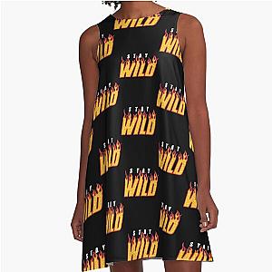 Stay Wild Fire Ben Azelart   A-Line Dress