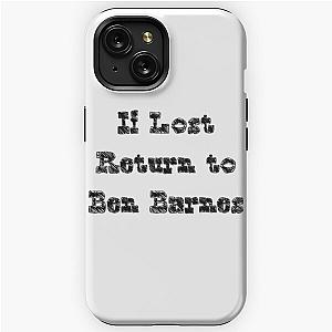 If Lost Return To Ben Barnes, Black  iPhone Tough Case