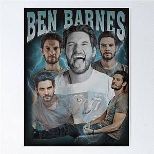 Ben Barnes - vintage blue green Poster