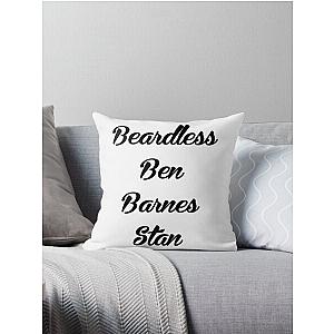 Beardless Ben Barnes Stan, Black  Throw Pillow